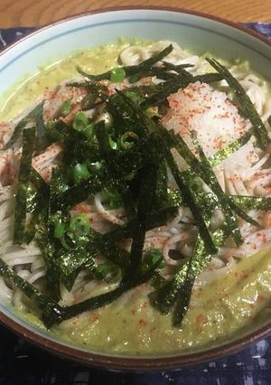 アボカドクリームそば-レシピのメイン写真