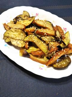 茄子と薩摩揚げのしょうがたっぷり炒め♪-レシピのメイン写真