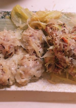 シュウマイ　キャベツとショウガ味。-レシピのメイン写真