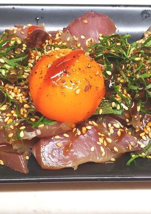 花椒香るワラサのヅケユッケ-レシピのメイン写真