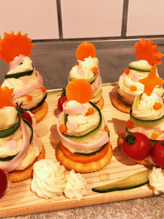クリスマスにピッタリ☆ポテトサラダツリー-レシピのメイン写真