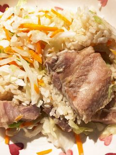 豚バラとキャベツの炊き込みご飯-レシピのメイン写真