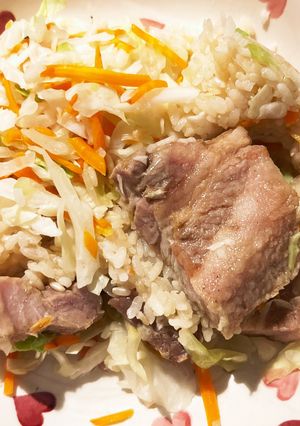 豚バラとキャベツの炊き込みご飯-レシピのメイン写真