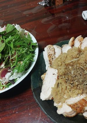 鳥胸ステーキ。切り方2つ好きな方を♪-レシピのメイン写真