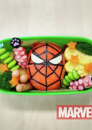 スパイダーマン〜キャラ弁-レシピのメイン写真