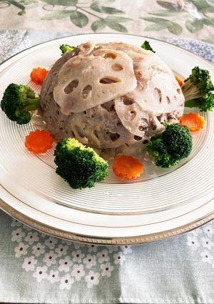 簡単クリスマスドームハンバーグ-レシピのメイン写真