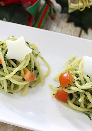 クリスマスにピッタリ★ほうれん草パスタ-レシピのメイン写真