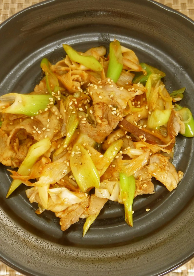 白ねぎの韓国風炒め-レシピのメイン写真