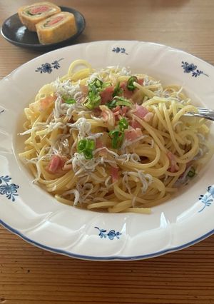 べーコンと玉ねぎのペペロンチーノ-レシピのメイン写真