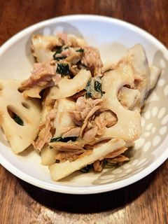 れんこんとツナのはちみつ生姜醤油炒め-レシピのメイン写真