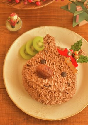 簡単トナカイさんのクリスマスキャラケーキ-レシピのメイン写真