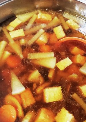 ほぼ麺つゆ、白だしw具沢山けんちん汁-レシピのメイン写真