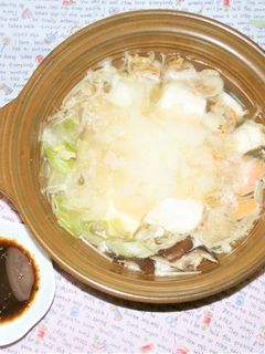 【ひとり鍋】魚介のみぞれ鍋☆ぽん酢醤油味-レシピのメイン写真