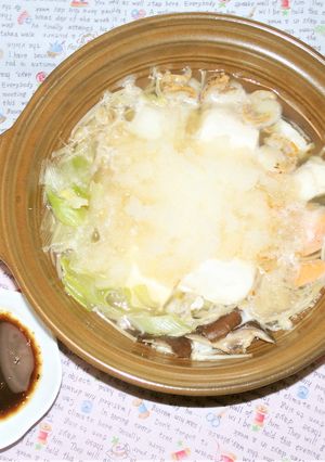 【ひとり鍋】魚介のみぞれ鍋☆ぽん酢醤油味-レシピのメイン写真