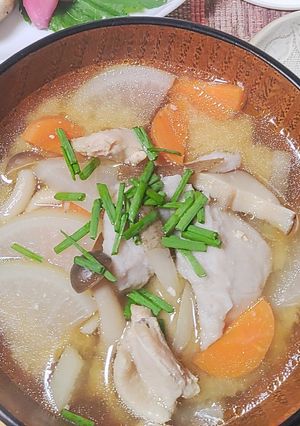 信州味噌仕立てのそばすいとん-レシピのメイン写真