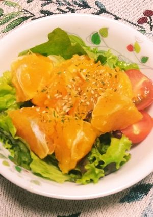 柑橘そのままサラダ！塩分カットにも！-レシピのメイン写真