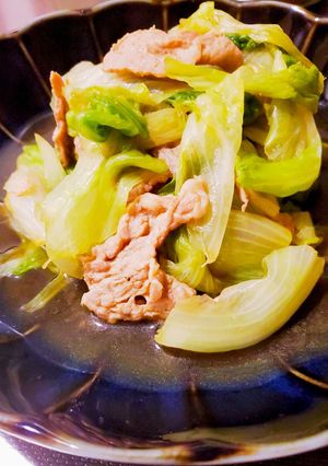 レタスが主役!レタスと豚肉のうま煮-レシピのメイン写真