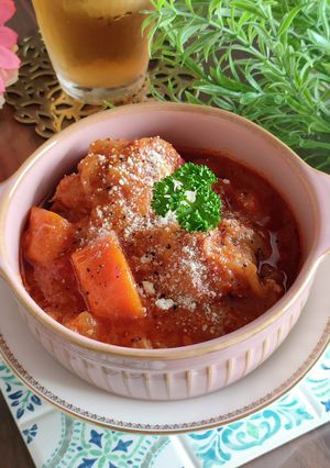 圧力鍋deチキントマト煮込みからのカレー-レシピのメイン写真