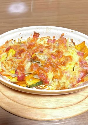 かぼちゃとベーコンのオーブン焼き-レシピのメイン写真