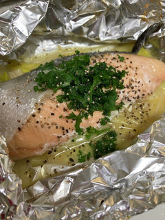 簡単トースターで 甘塩鮭のホイル焼き-レシピのメイン写真