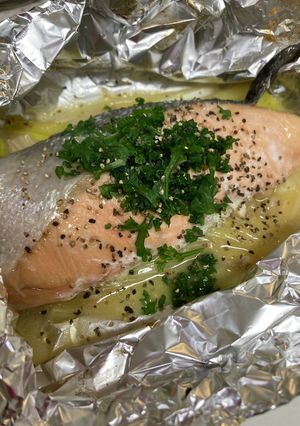 簡単トースターで　甘塩鮭のホイル焼き-レシピのメイン写真