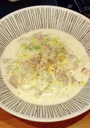こく旨♪塩もみ白菜と豚肉のミルクスープ-レシピのメイン写真