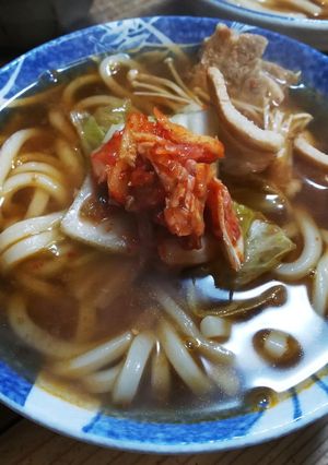 【豚バラキムチうどん】-レシピのメイン写真