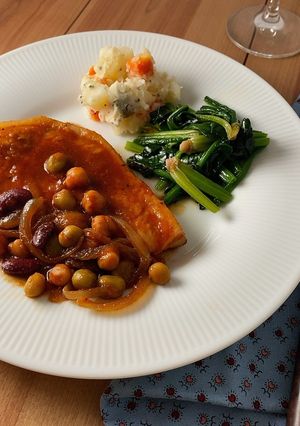 ＊豚肉と豆のポークチャップ風＊-レシピのメイン写真