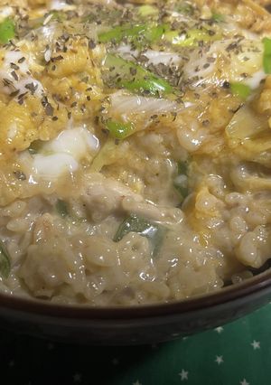 クリームリゾットの洋風親子丼-レシピのメイン写真