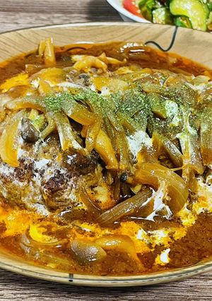 煮込みハンバーグ-レシピのメイン写真
