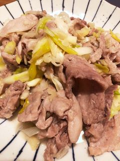 豚こまのネギ塩麹炒め-レシピのメイン写真