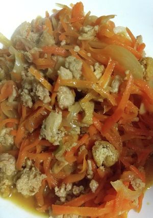 人参玉ねぎの肉味噌炒め-レシピのメイン写真
