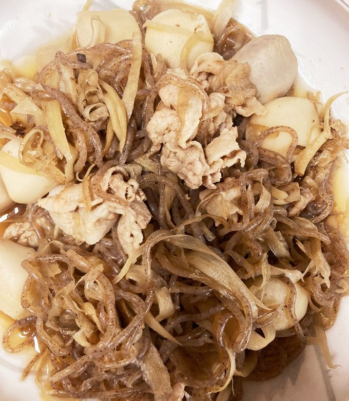 豚バラと里芋、ごぼう、こんにゃくの煮物。-レシピのメイン写真