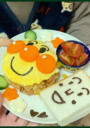 アンパンマンお誕生日プレート　3歳-レシピのメイン写真