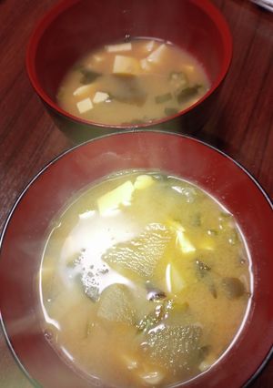 豆腐大根わかめオクラ入りの味噌汁-レシピのメイン写真