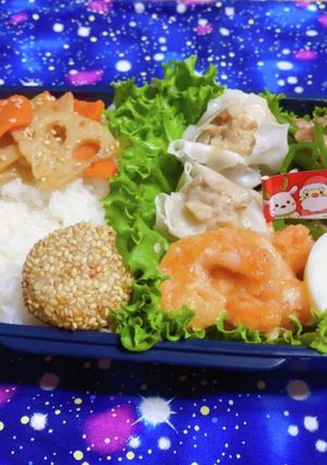 時短お弁当盛り付け記録　エビマヨ　次男-レシピのメイン写真
