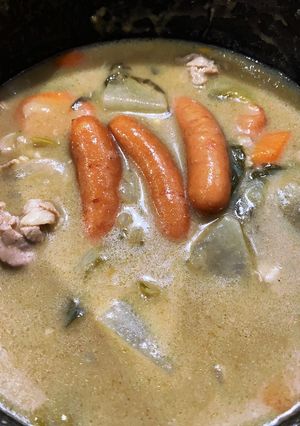 残り物シチューでグリーンカレー-レシピのメイン写真