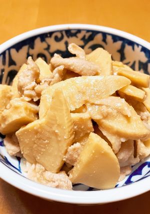 タケノコと豚肉の甘味噌煮-レシピのメイン写真