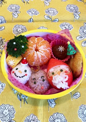 幼稚園年少　クリスマス　お弁当-レシピのメイン写真