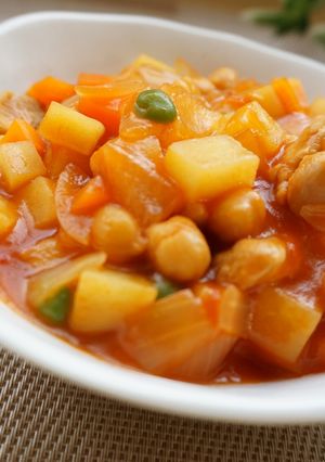 ひよこ豆のトマト煮（トマト給食）-レシピのメイン写真