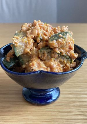 節分豆で！かぼちゃのホットサラダ-レシピのメイン写真
