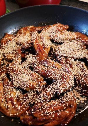 フライパンで超簡単で旨い手羽先の甘辛煮-レシピのメイン写真