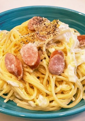 白菜のクリームパスタ-レシピのメイン写真