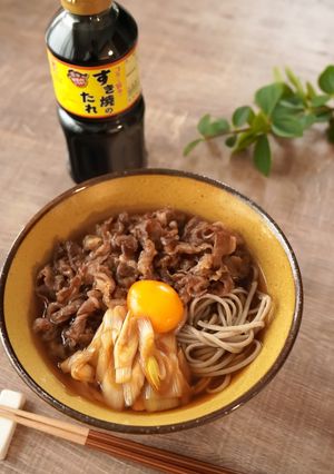 牛すき焼煮そば-レシピのメイン写真