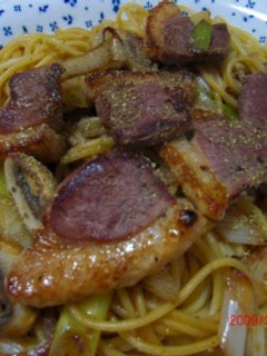 合鴨肉の和風スパゲティー -レシピのメイン写真
