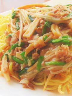 豚こまと青ニラともやしのあんかけ焼きそば-レシピのメイン写真