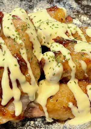 さつま芋のチーズ肉巻き♡ガーリックマヨ♡-レシピのメイン写真