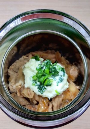 【スープジャー】ワサマヨ豚丼-レシピのメイン写真