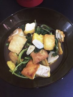 空芯菜と黒豆煮の炒め煮-レシピのメイン写真