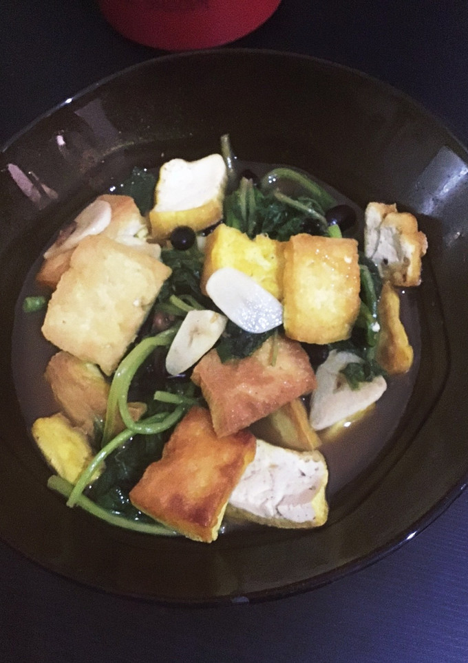 空芯菜と黒豆煮の炒め煮-レシピのメイン写真